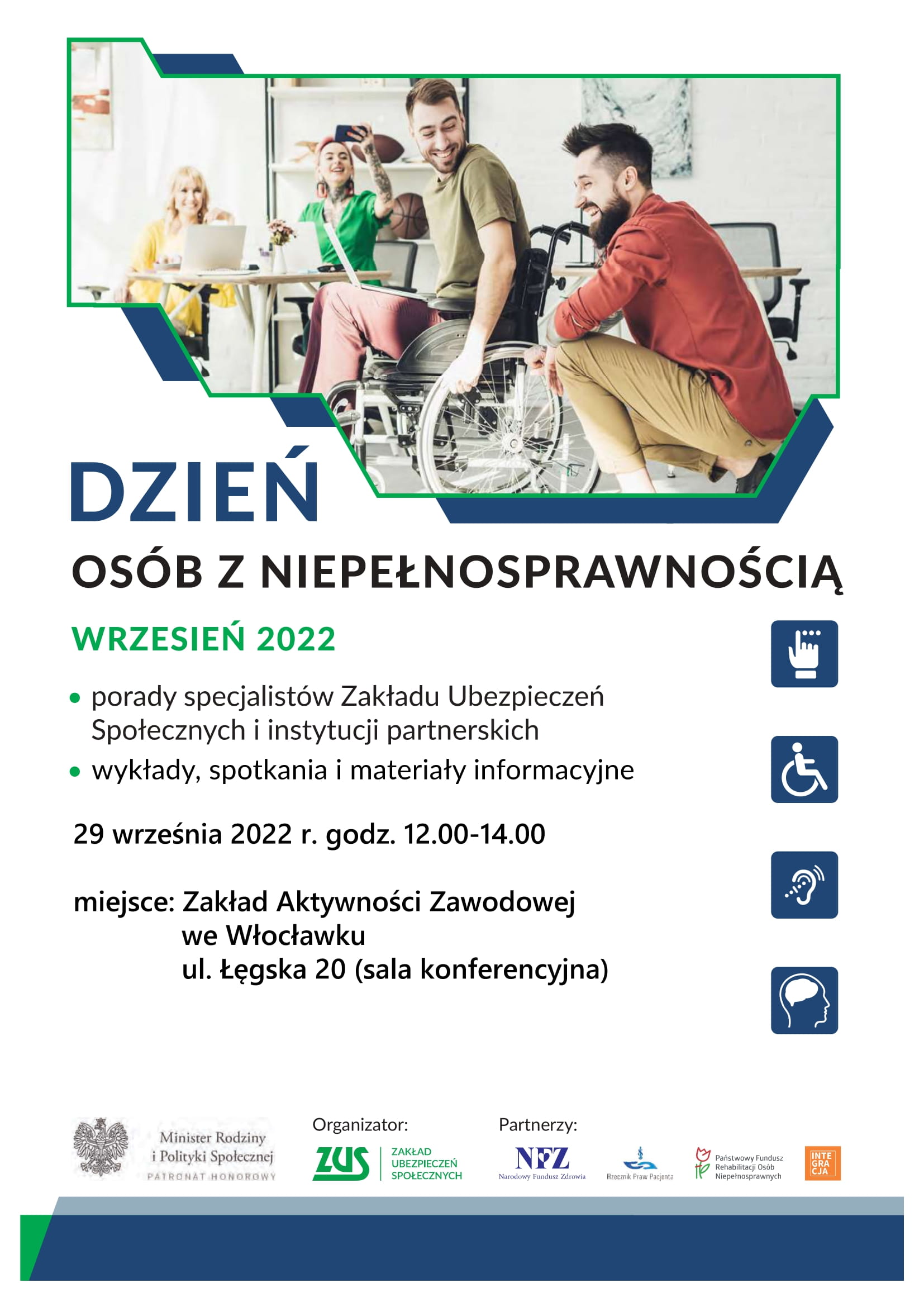 Plakat Dzień Osób z Niepełnosprawnością Włocławek 1